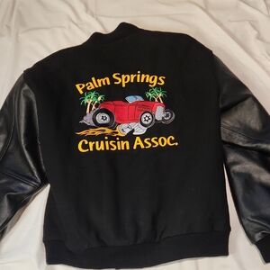 Port Authority Black Wool Jacket Palm Cruisin Spring XL